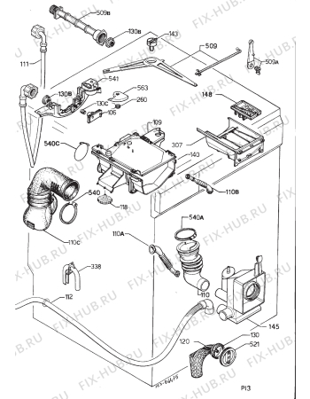 Взрыв-схема стиральной машины Rex RL83 - Схема узла Hydraulic System 272